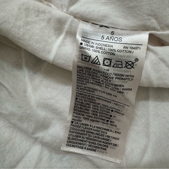 Janie and Jack Floral Rose Garden Top Light Pink Long Sleeve Size 5 - Picture 7 of 7